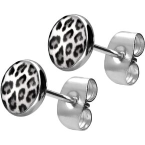FILANGO Surgical steel ear studs LEOPARD earrings