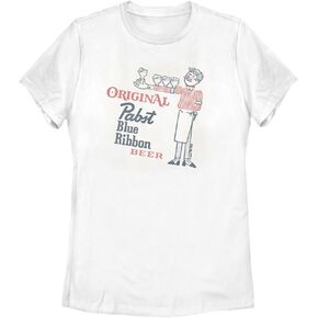 Fifth Sun Pabst PBR Serve Women's Traditional Short Sleeve Tee Shirt in Saudi Arabia