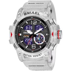 Men's Watches Military Outdoor Waterproof Sports Wrist Watch Date Multi Function LED Alarm Stopwatch, Digital Watches for Mens