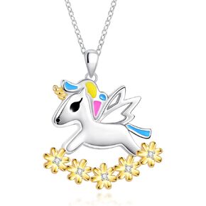 JXJL Cute Animal Pendant Necklace for Women Teen Girls : 925 Sterling Silver Koala/Unicorn/Flamingo/Lion/Sloth/Squirrel/Elephant Necklace Jewelry Birthday Christmas Gift