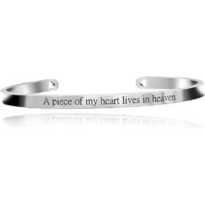 Uloveido Stainless Steel Inspirational Bracelets for Women Engraved Personalized Mantra Initial Motivational Cuff Bangle Y460