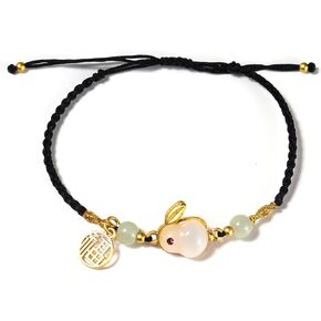 2023 السنة الجديدة زودياك أرنب محظوظ مضفر حبلا أساور الصينية زودياك الحيوان سحر تقليد اليشم يوتو قابل للتعديل ربط حبل أساور آفاق جيدة نعمة علامة للنساء الفتيات المجوهرات هدية in Kuwait