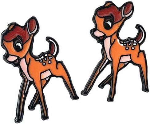 اقراط بامبي ثامبر بريمة معدنية بتصميم انيمي كرتوني للبنات والنساء والرجال, الزنك, لا أحجار كريمة in Kuwait