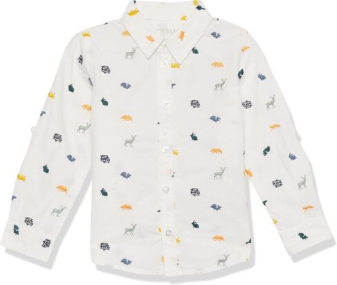 GUESS Boys' Long Sleeve Poplin Collared Shirt in Saudi Arabia