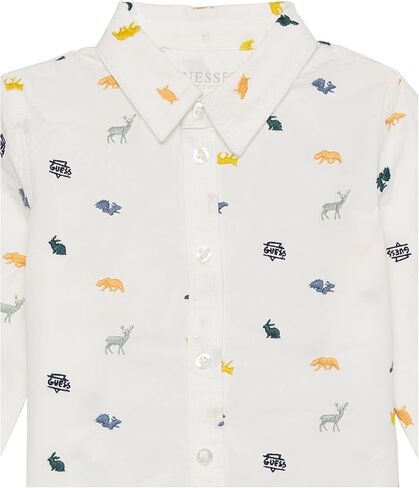 GUESS Boys' Long Sleeve Poplin Collared Shirt in Saudi Arabia