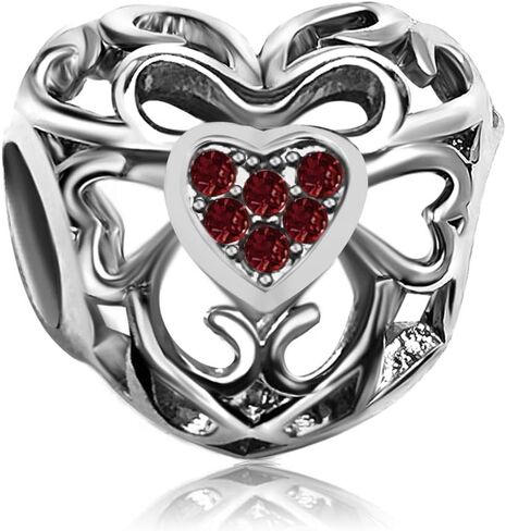 Anchor Signature Heart Birthday Birthstone Womens Bead Charms for Bracelets Girls Jewelry Christmas Halloween Thanksgiving Day in Saudi Arabia
