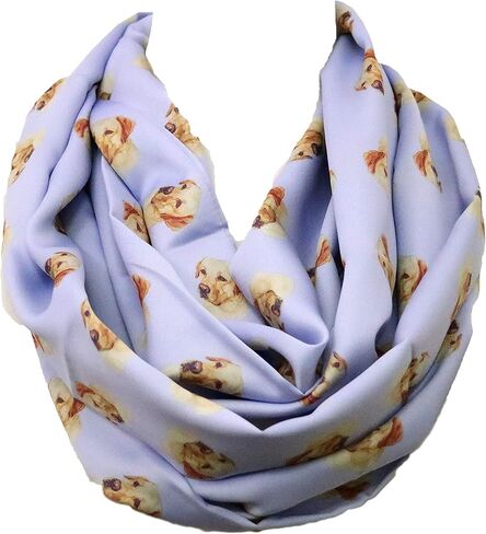 Labrador Retriever dog infinity scarf gifts for her Blue loop scarf circle scarf by DiCapanni in Kuwait