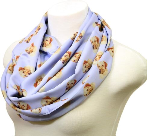 Labrador Retriever dog infinity scarf gifts for her Blue loop scarf circle scarf by DiCapanni in Kuwait