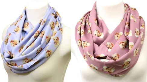 Labrador Retriever dog infinity scarf gifts for her Blue loop scarf circle scarf by DiCapanni in Kuwait