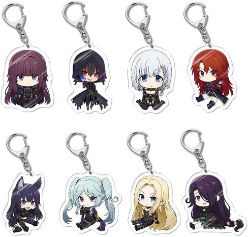 JCvCX 8 قطع سماحة في الظل سلاسل المفاتيح Cid Kageno المفاتيح كلير Kageno حلقة رئيسية سيارة مفتاح سلسلة مفتاح العلامة أليس مدغار تأثيري سلاسل المفاتيح الاكريليك in Kuwait