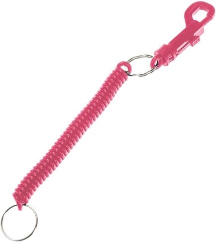 Lucky Line Designer Key Coil with Plastic Key Clip for Backpacks, Purses, Gym Bags, Belts, Casinos, Party Favors, Stocking Stuffers, Back to School -Bright Blue, 10 Pack (41631) in Saudi Arabia