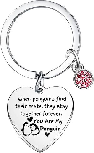 Nzztont سلاسل المفاتيح هدية لعيد الحب زوجين هدية لصديقها صديقة أحبك المفاتيح البطريق هدايا للنساء الرجال صديقة الهدايا من صديقها in Kuwait