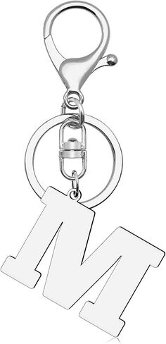 Alphabet Initial Letter A-Z Keychain Single Letter Key Chain Letter Key Chains Women Men for Car Keys (Letter E) in Kuwait