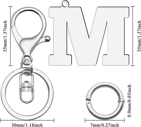 Alphabet Initial Letter A-Z Keychain Single Letter Key Chain Letter Key Chains Women Men for Car Keys (Letter E) in Kuwait