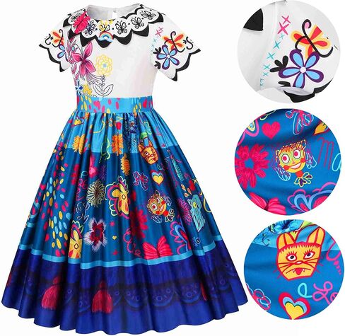 فستان ميرابيل التنكري إنكانتو للأطفال، فستان إيزابيلا مادريجال لأميرة الهالوين التنكري للأطفال مع أقراط النظارات in Kuwait