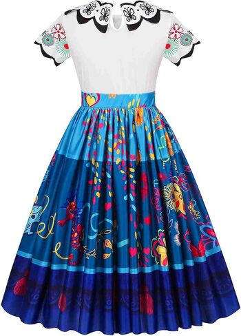 فستان ميرابيل التنكري إنكانتو للأطفال، فستان إيزابيلا مادريجال لأميرة الهالوين التنكري للأطفال مع أقراط النظارات in Kuwait