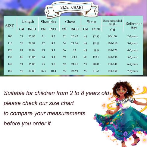 فستان ميرابيل التنكري إنكانتو للأطفال، فستان إيزابيلا مادريجال لأميرة الهالوين التنكري للأطفال مع أقراط النظارات in Kuwait
