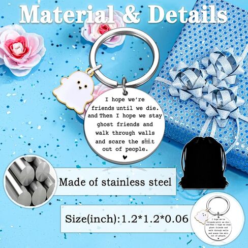 IURFURT Best Friend Keychains Long Distance Friendship Giftsfor Women Friends Funny Birthday Gifts for Friends ChristmasHalloween Gifts for Friends Classmates in Kuwait