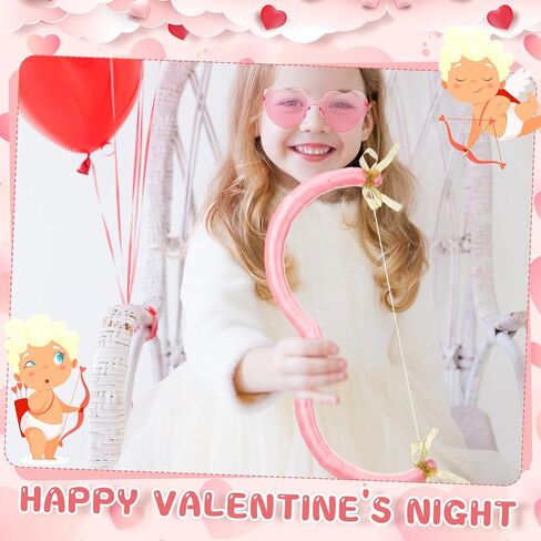 عيد الحب كيوبيد القوس السهم والنظارات الشمسية على شكل قلب كيوبيد الملحقات شكل قلب القوس عقدة النظارات الشمسية بدون إطار in Saudi Arabia