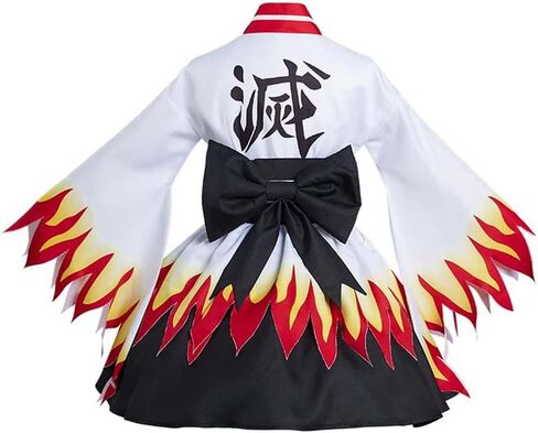 فستان Lioskey Agatsuma التأثيري فستان Tanjirou Kimono فستان Rengoku فستان الزي الهالوين مجموعة كاملة in Kuwait