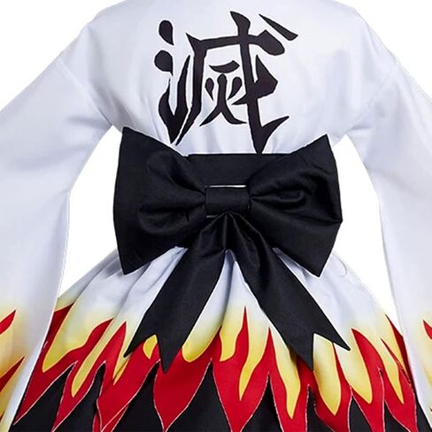 فستان Lioskey Agatsuma التأثيري فستان Tanjirou Kimono فستان Rengoku فستان الزي الهالوين مجموعة كاملة in Kuwait