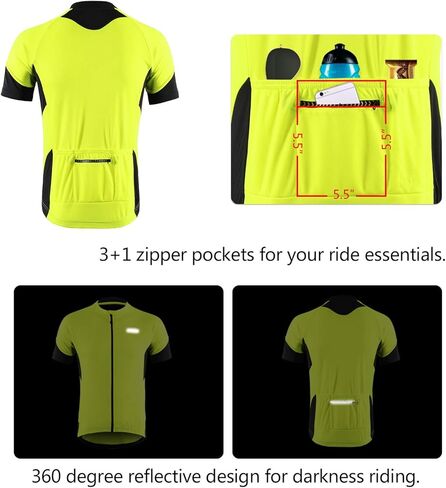 قميص رجالي لركوب الدراجات من BERGRISAR بأكمام قصيرة MTB مع جيوب بسحاب in Kuwait