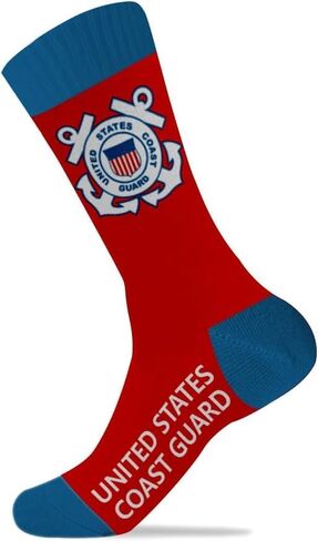 Dutern U.S Military Coast Guard Socks Men's Cotton Crew Athletic Socks, Multipairs basketball socks absorb sweat and breathable sports socks- one Pair in Kuwait