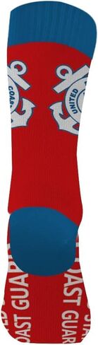 Dutern U.S Military Coast Guard Socks Men's Cotton Crew Athletic Socks, Multipairs basketball socks absorb sweat and breathable sports socks- one Pair in Kuwait