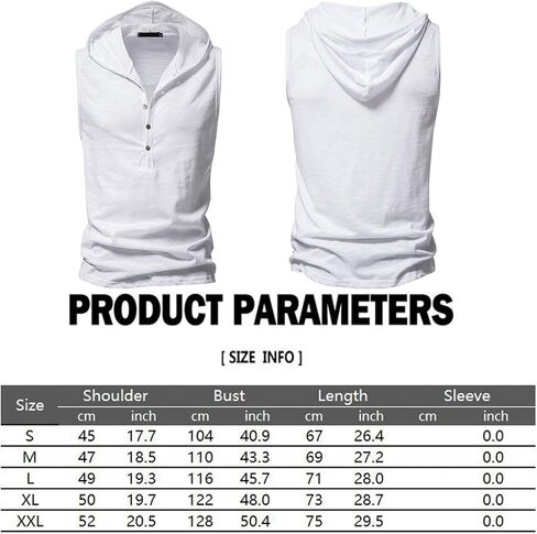 Wowcarbazole الرجال مقنعين تانك القمم تجريب أكمام هوديس سترة الهبي عادية الصيف الشاطئ قطع القمصان in Kuwait