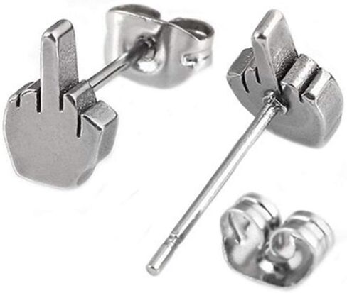 Stainless Steel Mid Finger Cocktail Party Biker Stud Earrings in Saudi Arabia