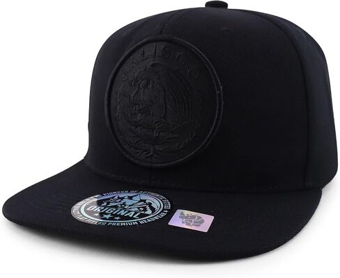 Trendy Apparel Shop Cities of Mexico Circular Logo Embroidered Flatbill Snapback Baseball Cap in Saudi Arabia