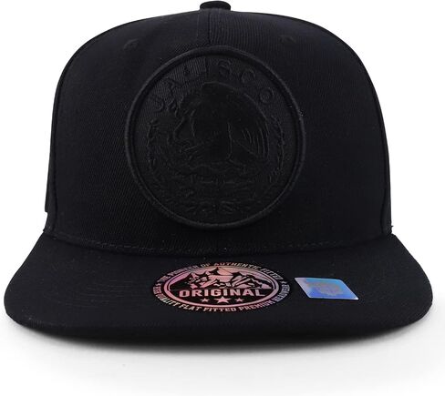 Trendy Apparel Shop Cities of Mexico Circular Logo Embroidered Flatbill Snapback Baseball Cap in Saudi Arabia