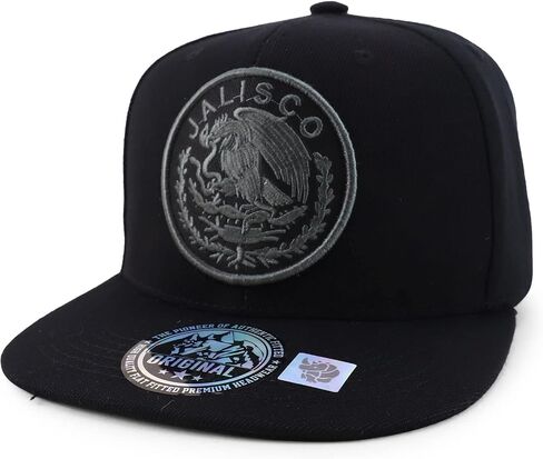 Trendy Apparel Shop Cities of Mexico Circular Logo Embroidered Flatbill Snapback Baseball Cap in Saudi Arabia