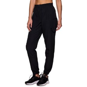 Avalanche Straight Leg Woven Cargo Pants for Women Elastic Waist Quick Drying Hiking Pants with Pockets