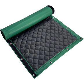 Sound Barrier Temporary Construction Traffic Industrial Sports Pitches Outdoor Noise Control Sound Blocking Reducing Cancelling Soundproof Screen Blankets 39.3"x78.7-1 Pack-(Green)