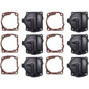 433000 Carburetor Float Chamber Carb Bowl Compatible with Johnson / Evinrude 90-175hp 0433000, 766418,with 335070 Gasket (6)