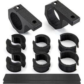 WSays ATV UTV Light Bar Mounts 1"/ 1.5"/ 1.75"/ 2" Clamp Mount Horizontal Bar Round Tube Mount Brackets Kit for Bull Bar/Roof Racks/Roll Cage Holder Fit Polaris Can-Am Honda and Trucks