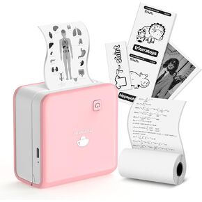 Memoqueen M02 Pro 300DPI Mini Pocket Printer - Bluetooth Thermal Printer, 15/25/50mm Label Maker, Compatible with iOS & Android, Wireless Photo Printer for Phone,Journal, Fun Gift, Work List -Green