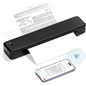 P831 Portable Printer Wireless Bluetooth Connection,Bluetooth Printer Compatible with Phone & Laptop,300DPI.Suitable for Home Vehincles Office.