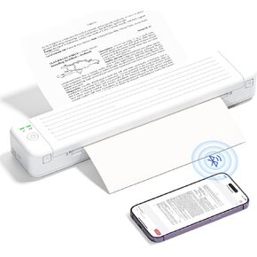 P831 Portable Printer Wireless Bluetooth Connection,Bluetooth Printer Compatible with Phone & Laptop,300DPI.Suitable for Home Vehincles Office. in Kuwait