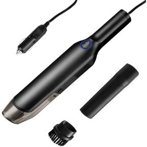 مكنسة كهربائية للسيارة ليفتي، مجموعة تنظيف محمولة صغيرة بسلك 12 فولت مع شفط قوي 8000 باسكال للعناية الداخلية بالسيارة، ملحقات السيارة الداخلية للنساء والرجال - أسود in Kuwait