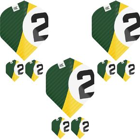 Target Darts Chicane Design 3 x Sets of Pro. Ultra Green No.2 Dart Flights - 9 in Total