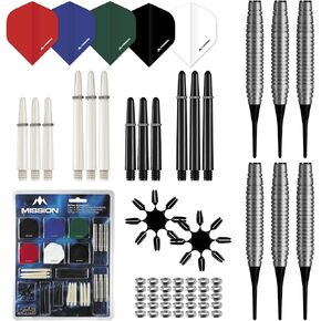 مجموعة ملحقات Mission Darts مكونة من 90 قطعة - تتضمن سهام ذات أطراف ناعمة ورحلات طيران وسيقان وإكسسوارات in Saudi Arabia