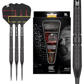Target Darts Gabriel Clemens Black Edition 23G 90% Tungsten Swiss Point Steel Tip Darts Set