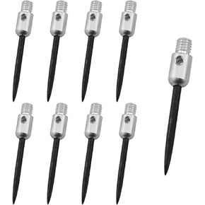 Dart Tips 9pcs Alloy Match Pro 2BA Thread Soft Dart Point Converter Soft Dart Conversion Metal Transformation Dart Accessories (Black and White/Gold)