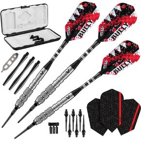 Viper Bully 80% Tungsten Soft Tip Darts with Storage/Travel Case, 18 Grams