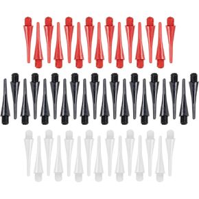 Accudart 50 Pack Replacement Soft Tips - 20 Black - 15 Red - 15 White - Fully Customizable - Designed for Electronic Dartboards