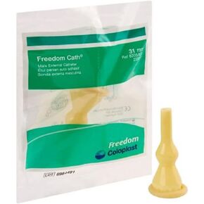 3 Pack -Coloplast Freedom Cath, 31mm Intermediate, Self-Adhering Male External Condom Catheter Soft Latex #8205/8235