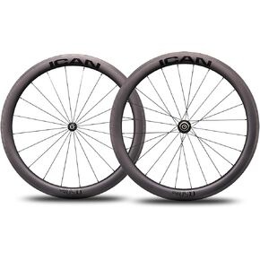 ICAN Alpha 40/50/55 Pro 1421g/1502g/1521g Carbon Road Bike Wheelset 700C Rim Brake Clincher Tubeless Ready