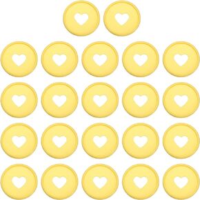 PATIKIL 35mm Plastic Book Binding Discs, 22 Pack Discbound Expansion Discs Heart Binder Rings for DIY Notebook Planner, Black